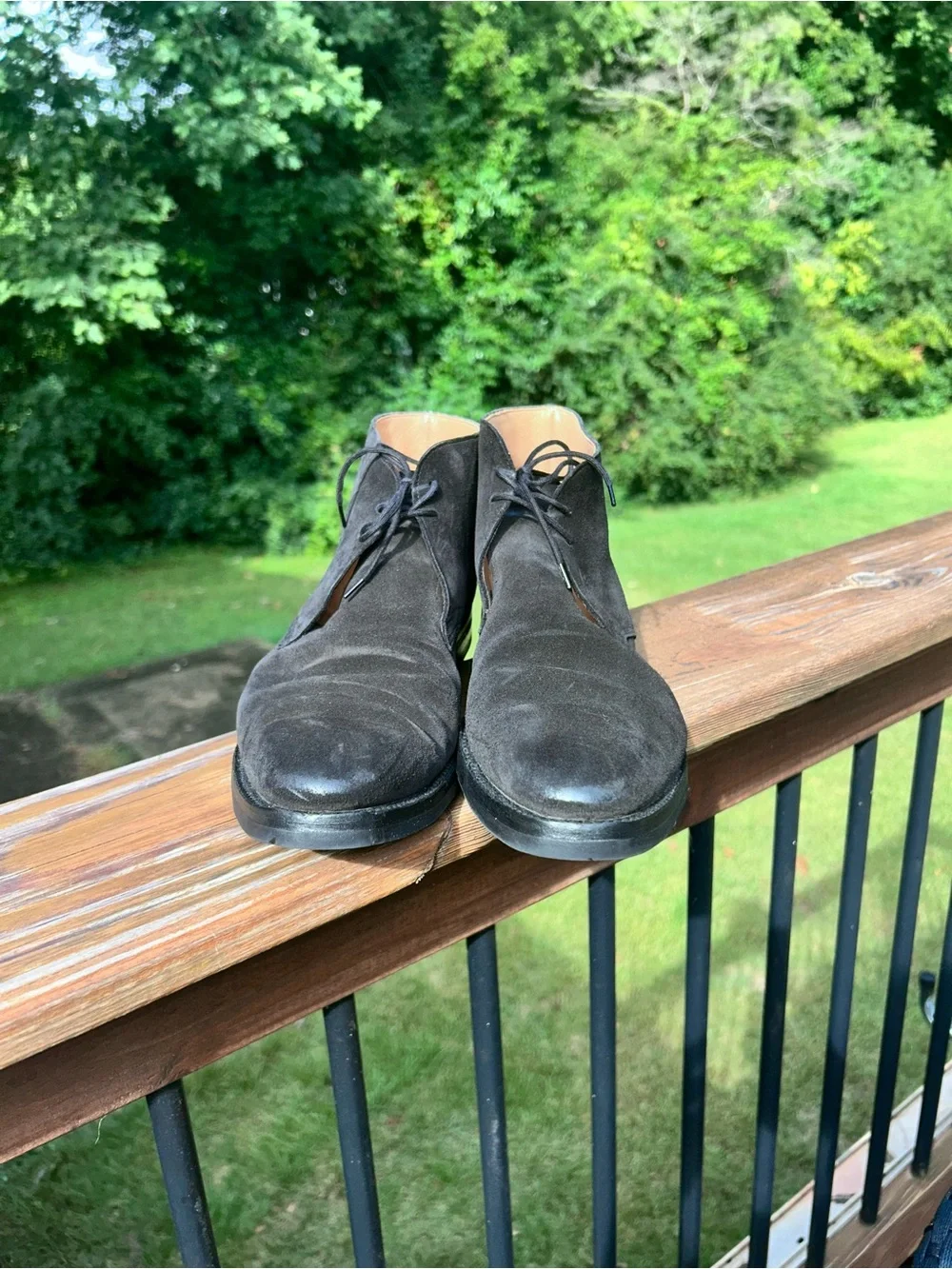 Crockett & Jones Tetbury Black Suede chukka boots